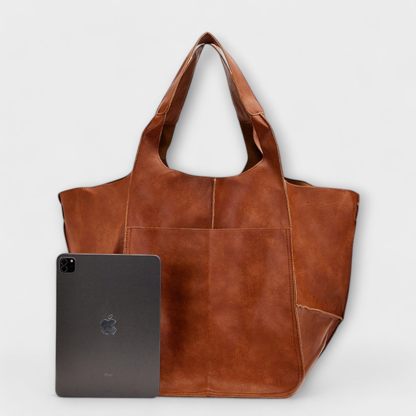 Aurellia Oversized Weekender Bag, PU Leather, Versatile Travel Tote