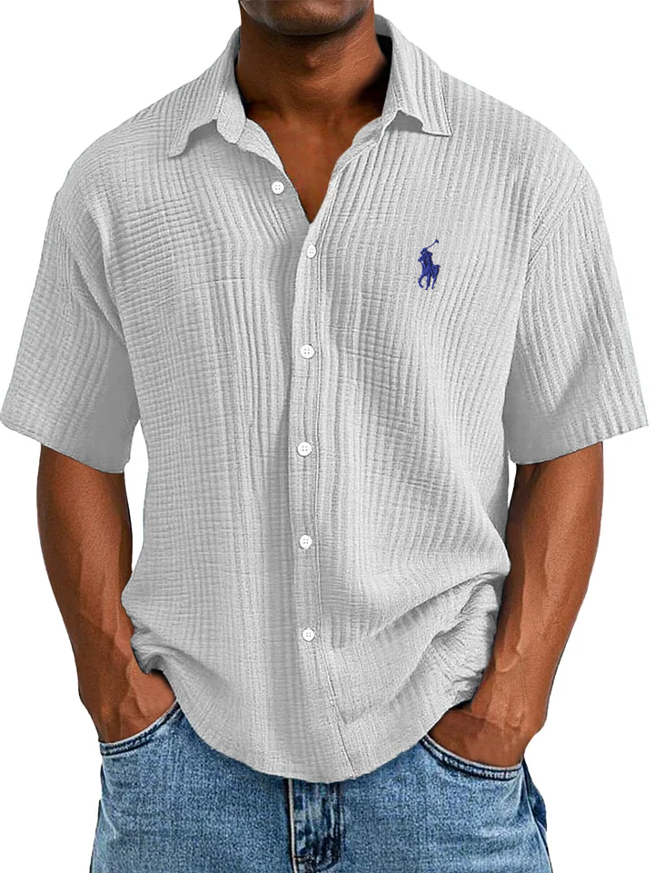 Casual Summer Shirt, Loose and Comfortable Short Sleeve for Men
