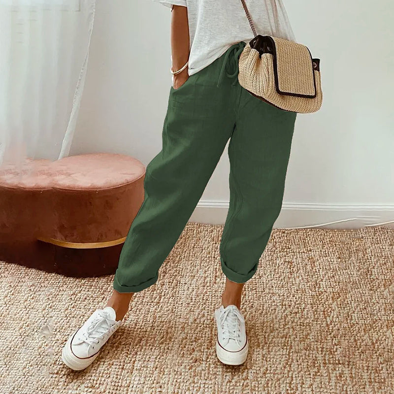【Cotton and Linen】Comfortable Leisure Trousers