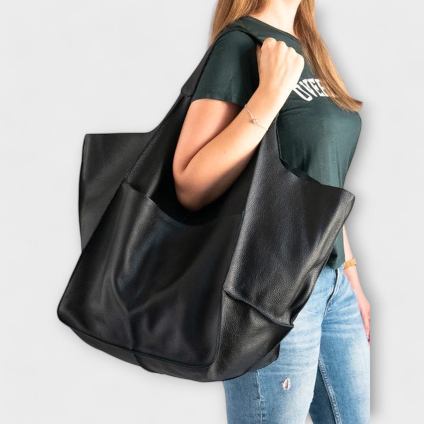 Aurellia Oversized Weekender Bag, PU Leather, Versatile Travel Tote
