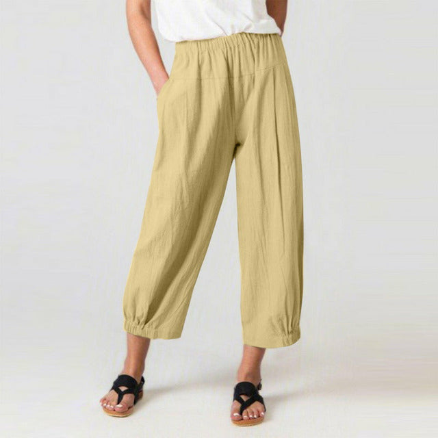 High-Waisted Harem Trousers