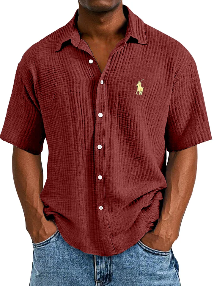 Casual Summer Shirt, Loose and Comfortable Short Sleeve for Men