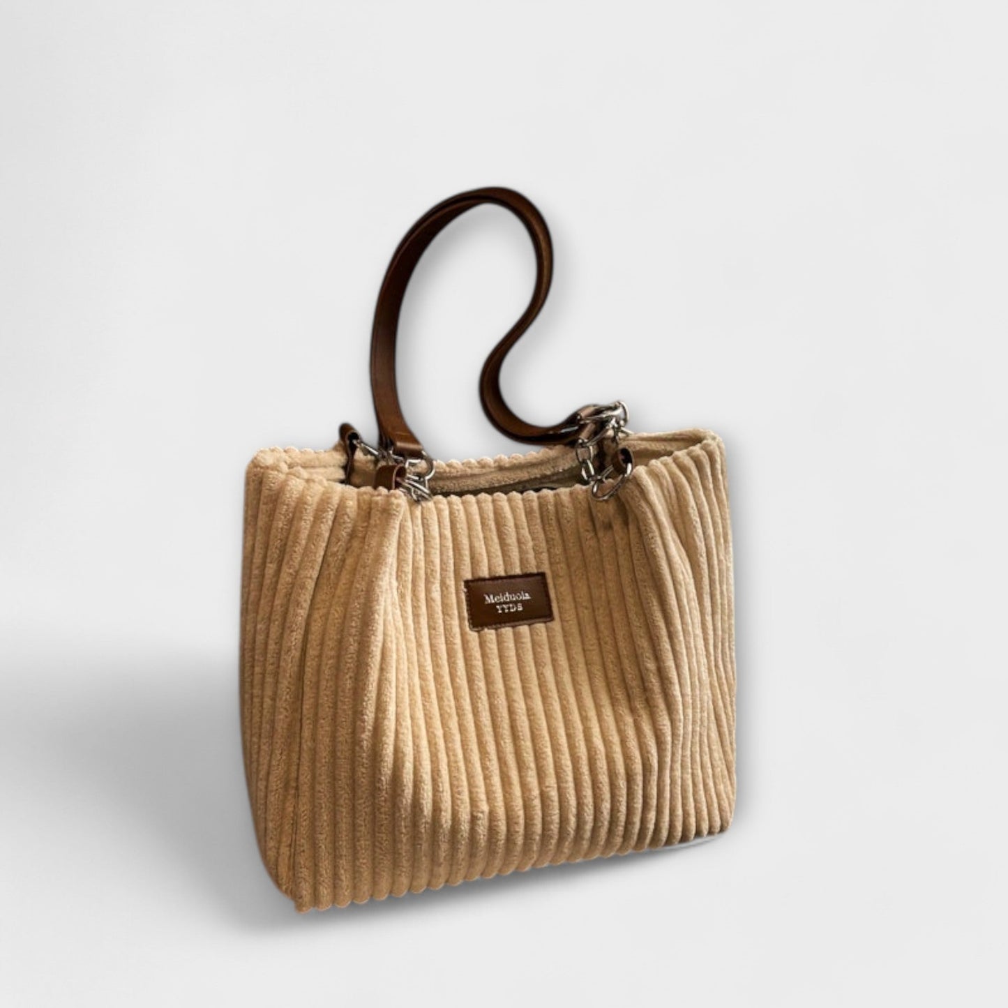 Aurellia Shoulder Bag in Soft Rope - Adjustable Strap, Spacious Design, Khaki