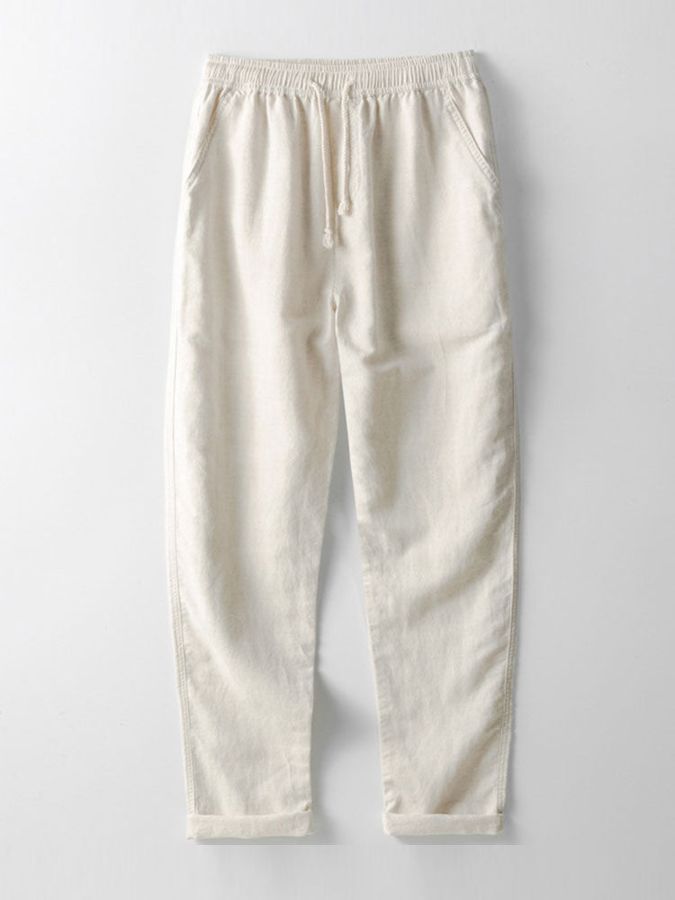 Cuban Jacquard Geometric Shirt & Straight Leg Linen Trousers