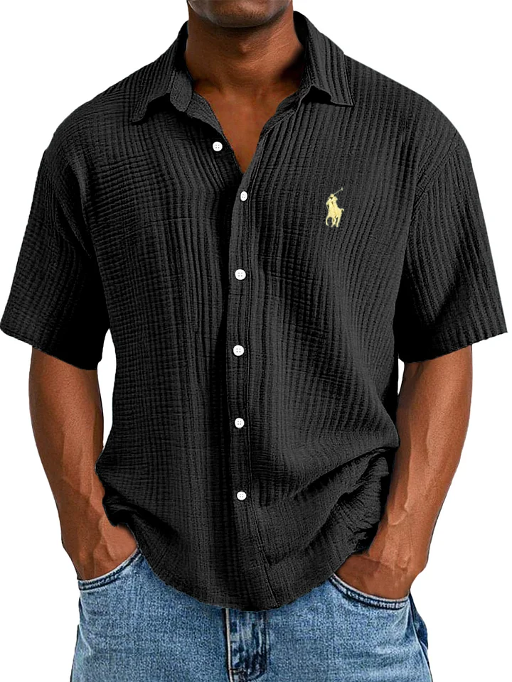 Casual Summer Shirt, Loose and Comfortable Short Sleeve for Men