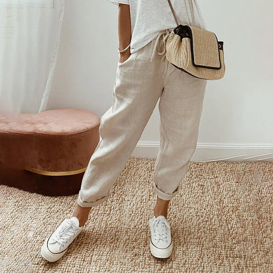 【Cotton and Linen】Comfortable Leisure Trousers