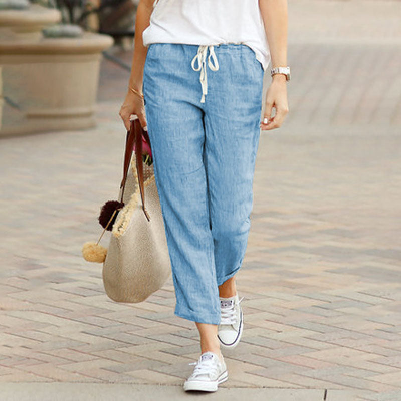 【Cotton and Linen】Casual Straight Pants