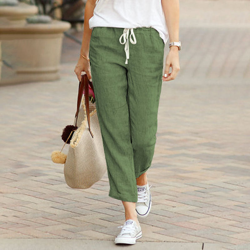 【Cotton and Linen】Casual Straight Pants