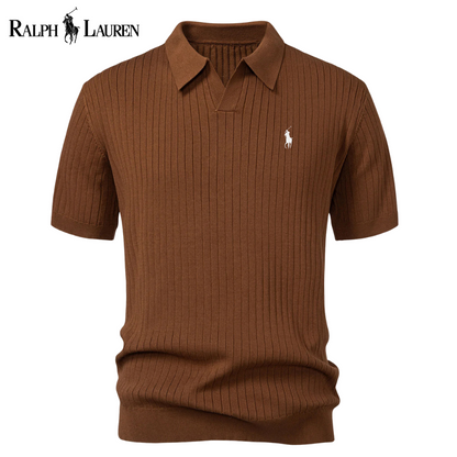 RL™ Knitted Polo with V-Neck and Stripes