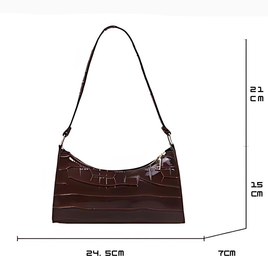 Aurellia. - Spacious and Elegant Glossy Leather Bag for Everyday Use