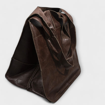 Aurellia Oversized Weekender Bag, PU Leather, Versatile Travel Tote