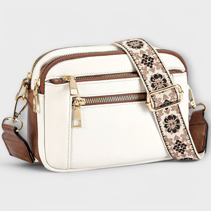 Aurellia Vegan Leather Crossbody Bag, Retro Style with Adjustable Boho Strap, Ample Space for Essentials
