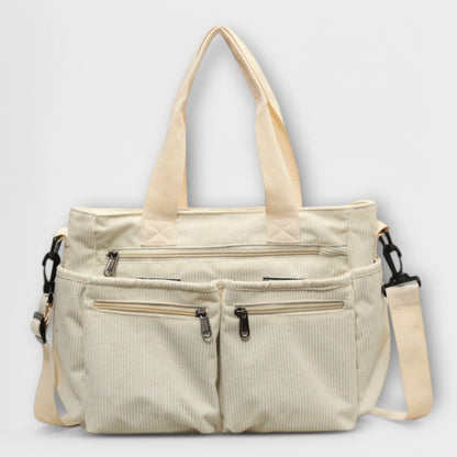 Aurellia Shoulder Bag - Lightweight, Water-Resistant Rope Material, Spacious Zippered Compartment, Ideal for Work or Travel