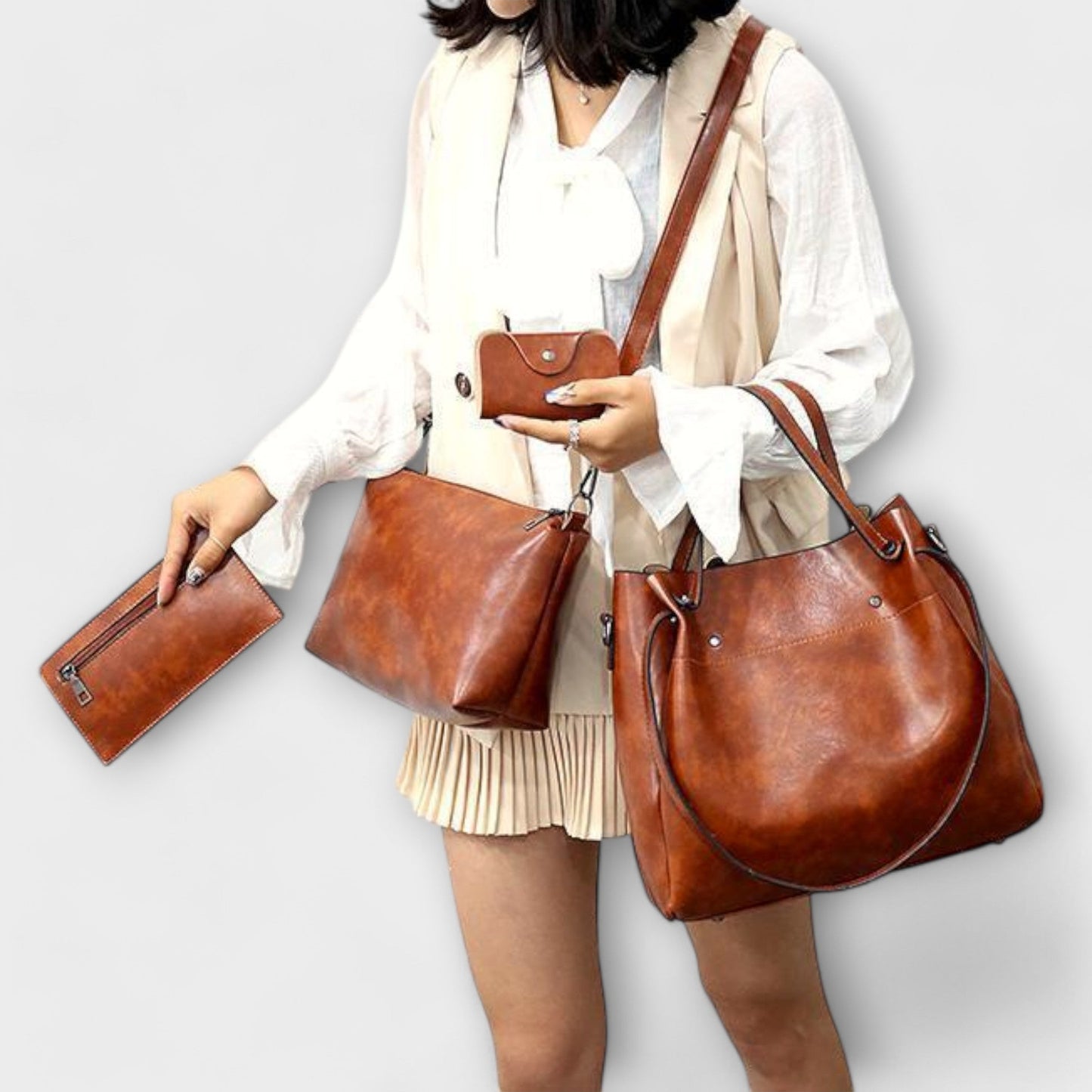 Aurellia - Set of 4 Elegant Vintage Bags for Everyday Use