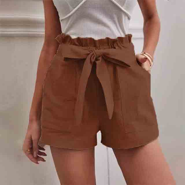 【Cotton and Linen】Casual Monochrome Shorts
