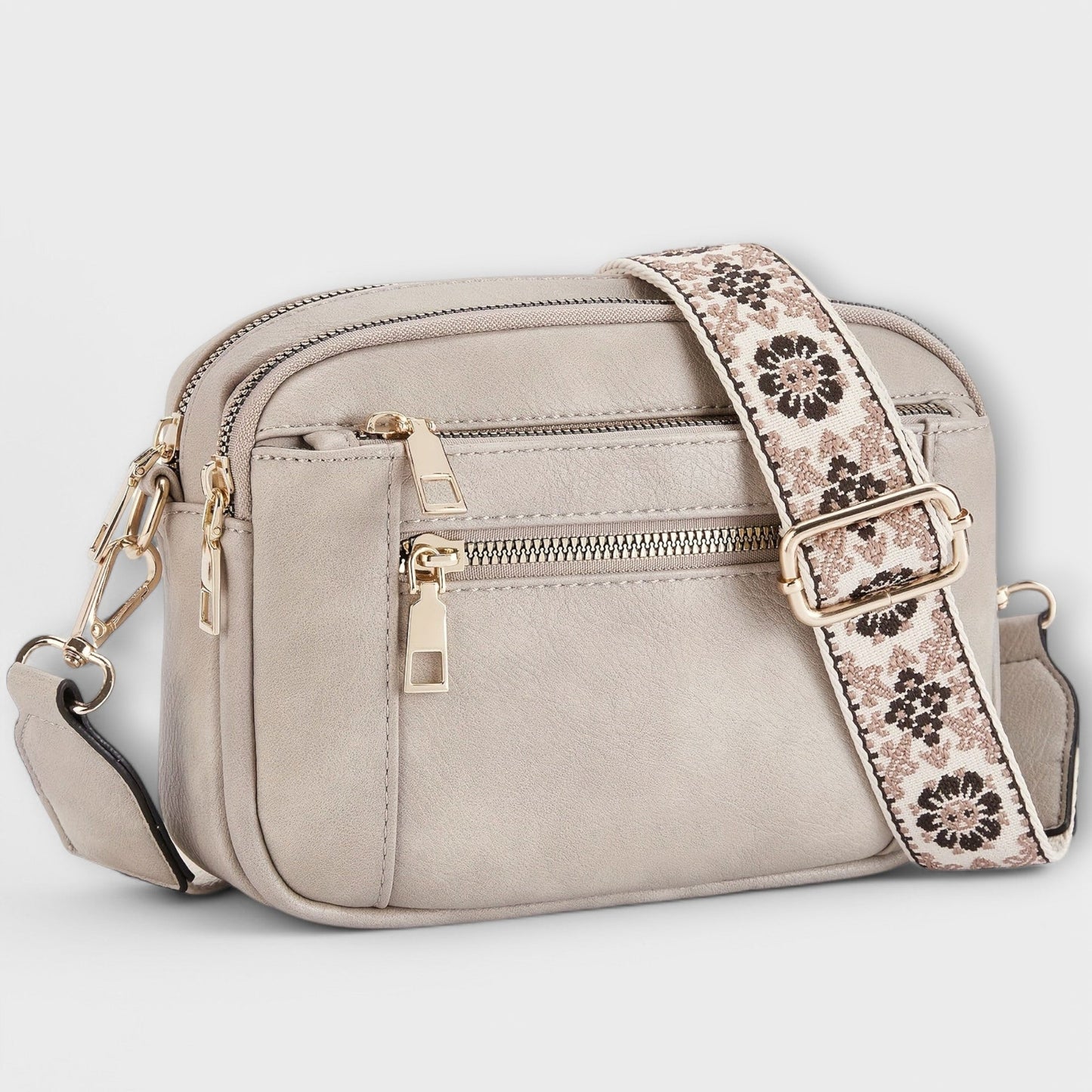 Aurellia Vegan Leather Crossbody Bag, Retro Style with Adjustable Boho Strap, Ample Space for Essentials