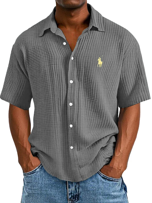 Casual Summer Shirt, Loose and Comfortable Short Sleeve for Men