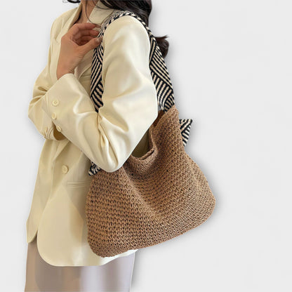 Suzu - Sierra Boho Tote Bag, Handwoven, Comfortable Straps, Secure Magnetic Closure, Versatile Capacity