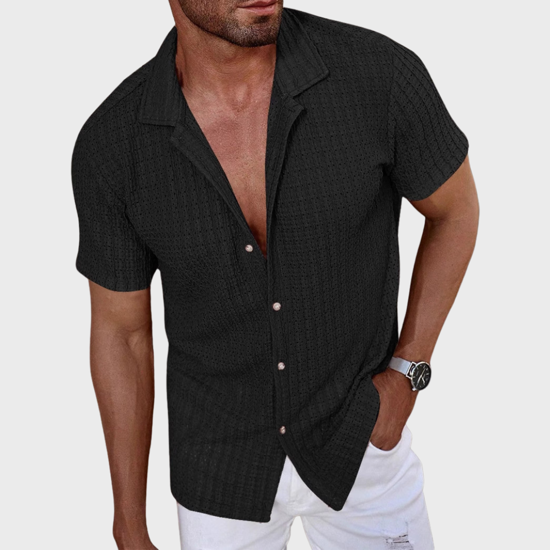 Breeze Textured Knit Shirt Haven Hills