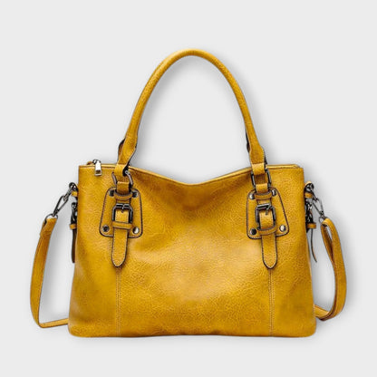 Aurellia Swiss Leather Shoulder Bag - Elegant and Durable, Women's, Scratch-Resistant, Stain-Resistant, Water-Repellent, Adjustable Strap