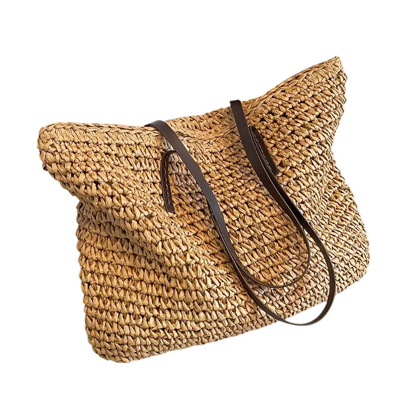 Aurellia Woven Straw Crossbody Bag with Durable Straps for Everyday Use