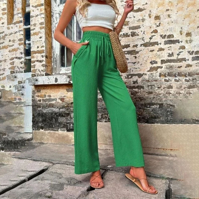Casual Solid Colour Trousers
