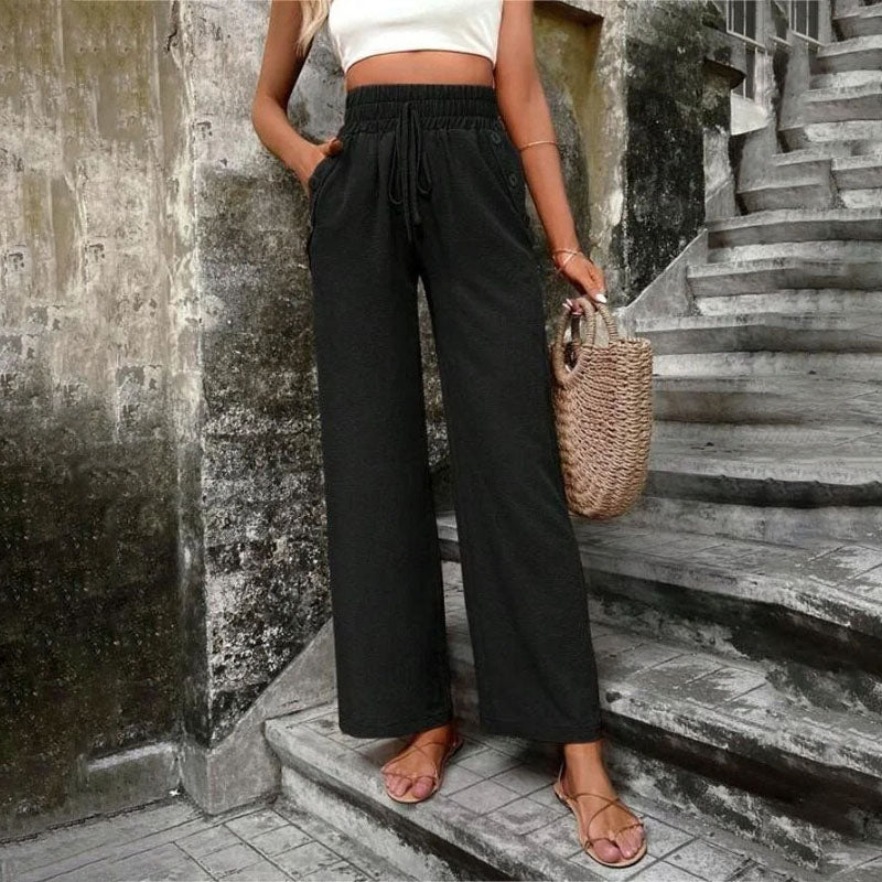 Casual Solid Colour Trousers