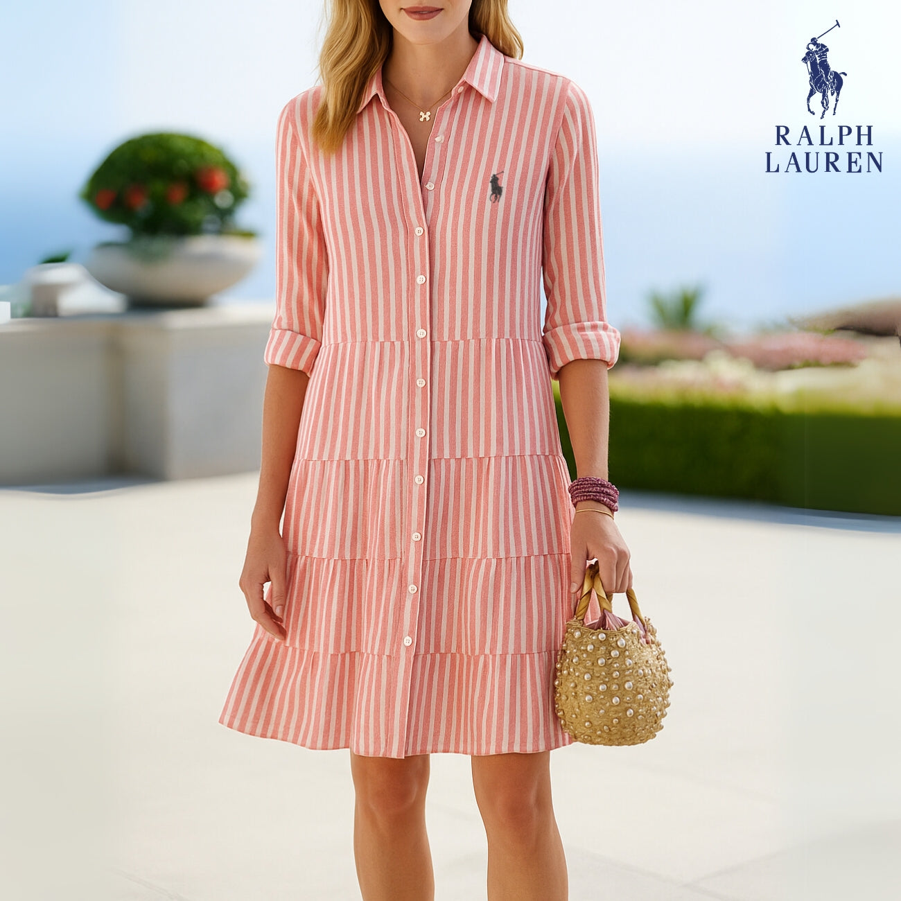 Striped Shirt Dress || SALE