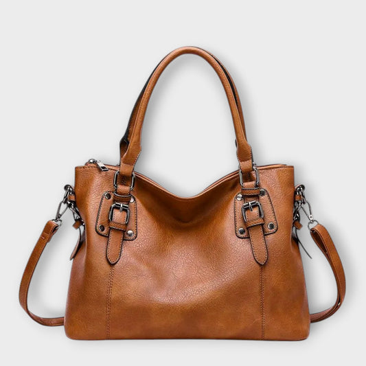 Aurellia Swiss Leather Shoulder Bag - Elegant and Durable, Women's, Scratch-Resistant, Stain-Resistant, Water-Repellent, Adjustable Strap