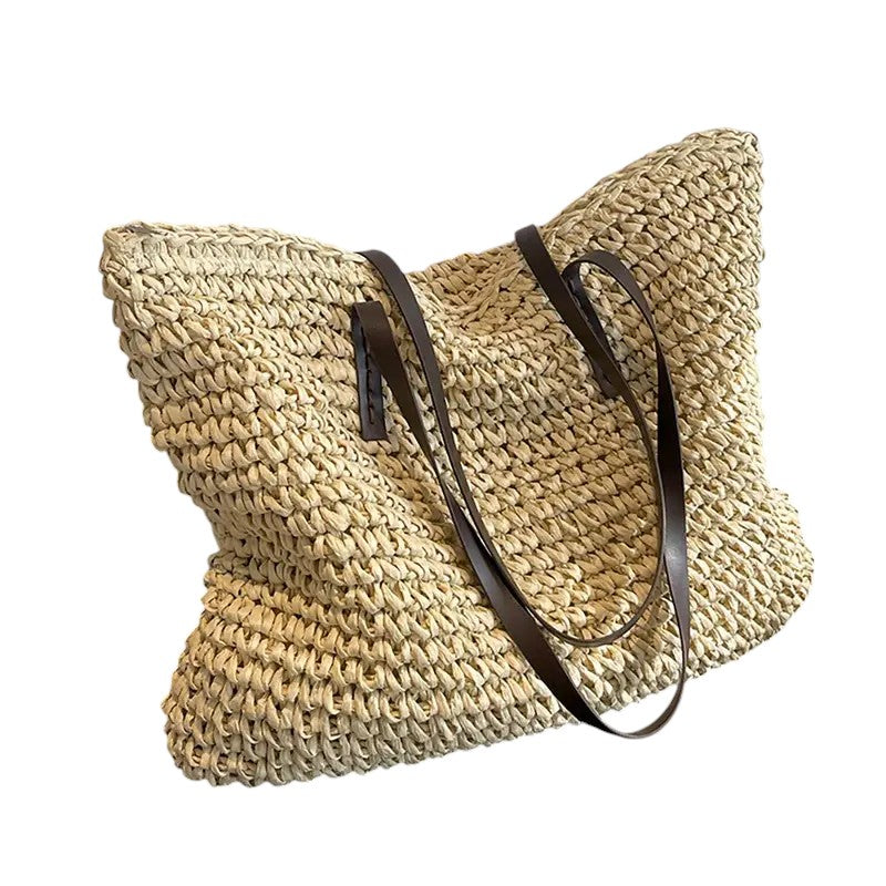 Aurellia Woven Straw Crossbody Bag with Durable Straps for Everyday Use