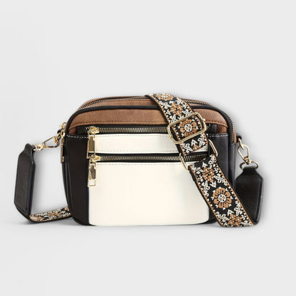 Aurellia Vegan Leather Crossbody Bag, Retro Style with Adjustable Boho Strap, Ample Space for Essentials