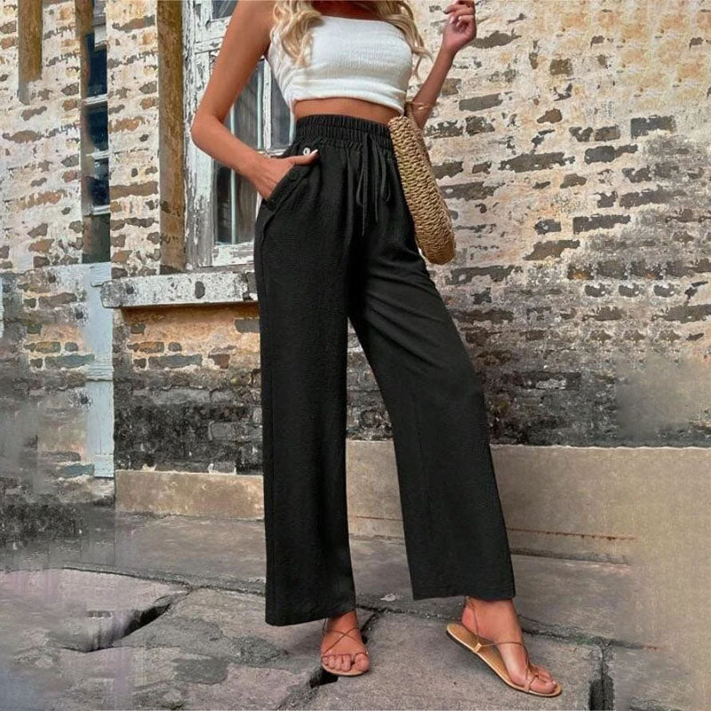 Casual Solid Colour Trousers