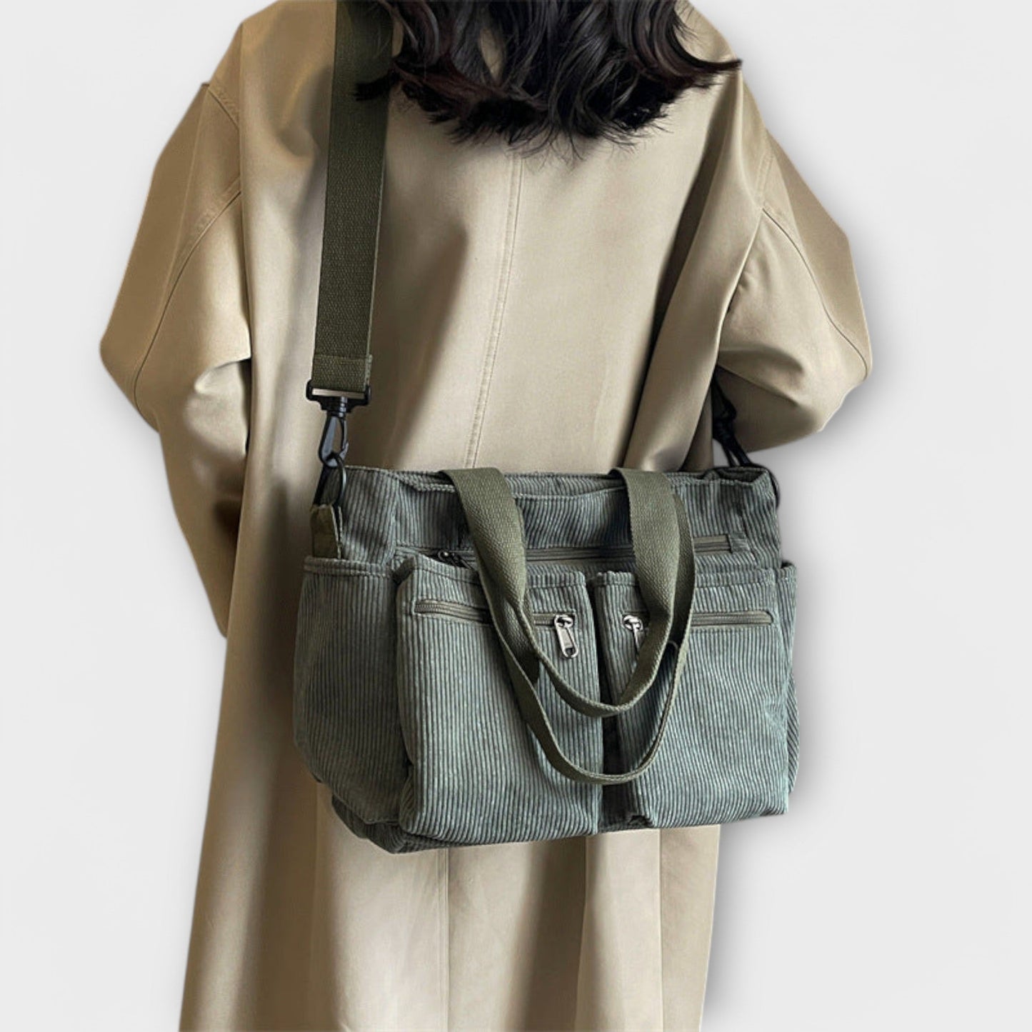 Aurellia Shoulder Bag - Lightweight, Water-Resistant Rope Material, Spacious Zippered Compartment, Ideal for Work or Travel