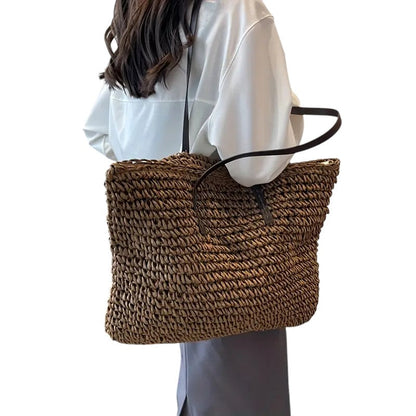 Aurellia Woven Straw Crossbody Bag with Durable Straps for Everyday Use