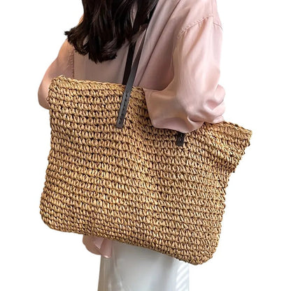 Aurellia Woven Straw Crossbody Bag with Durable Straps for Everyday Use