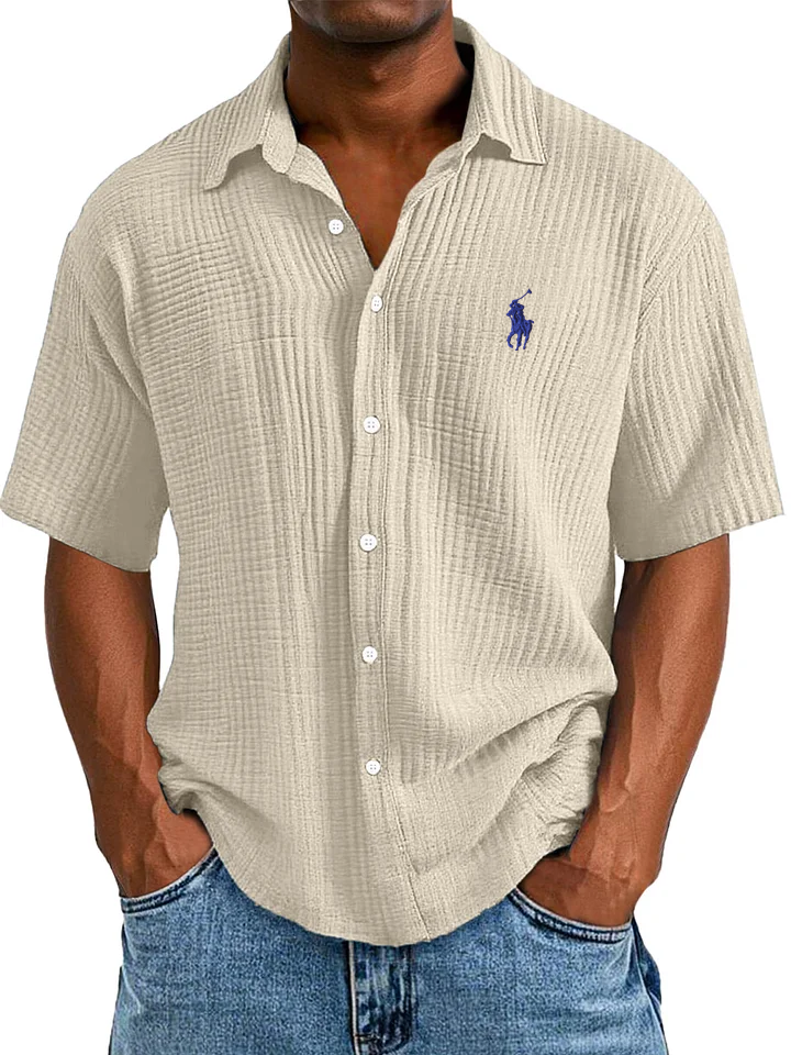Casual Summer Shirt, Loose and Comfortable Short Sleeve for Men