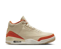 Scarpe da ginnastica retrò in pelle e tessuto con dettagli arancioni