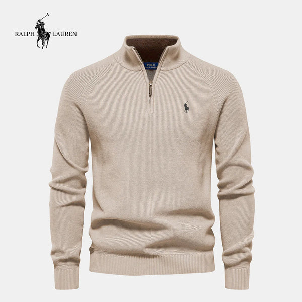 Rl - Knit Pullover with Half Zip
