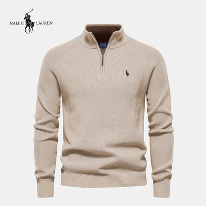 Rl - Knit Pullover with Half Zip