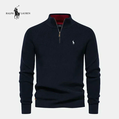 Rl - Knit Pullover with Half Zip