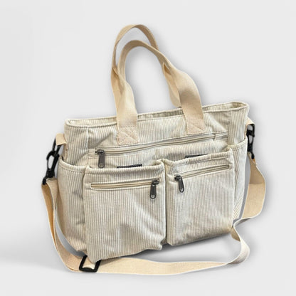 Aurellia Shoulder Bag - Lightweight, Water-Resistant Rope Material, Spacious Zippered Compartment, Ideal for Work or Travel