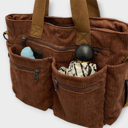 Aurellia Shoulder Bag - Lightweight, Water-Resistant Rope Material, Spacious Zippered Compartment, Ideal for Work or Travel