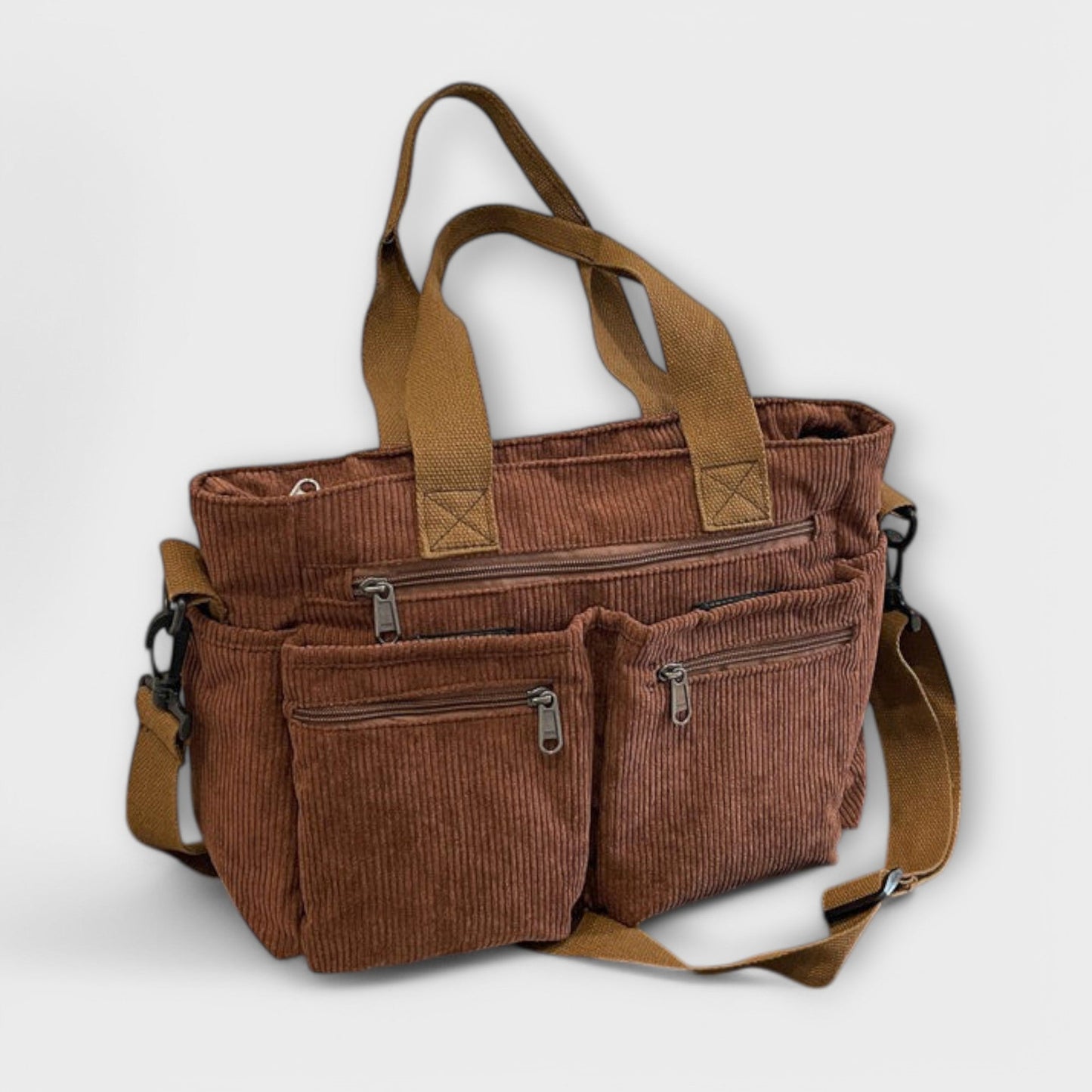Aurellia Shoulder Bag - Lightweight, Water-Resistant Rope Material, Spacious Zippered Compartment, Ideal for Work or Travel