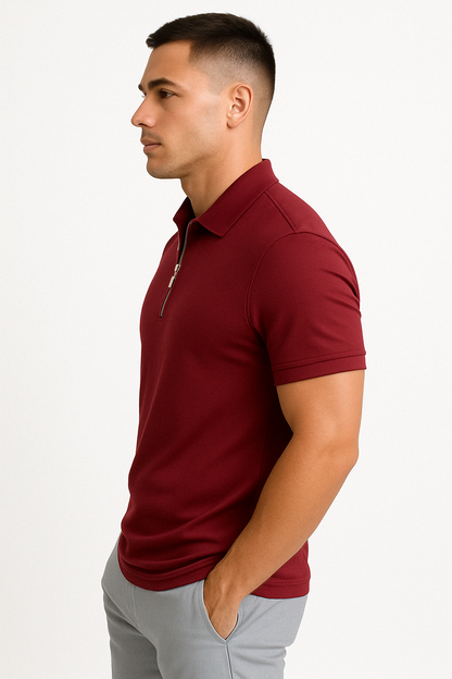 Lucente™ | Polo Shirt with Half Zip