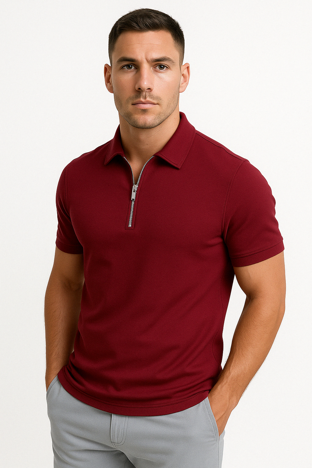 Lucente™ | Polo Shirt with Half Zip