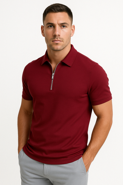 Lucente™ | Polo Shirt with Half Zip