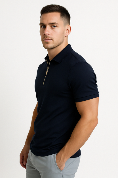 Lucente™ | Polo Shirt with Half Zip