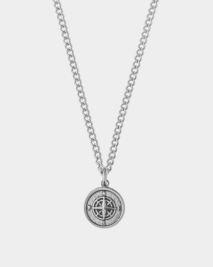 Wind Rose Silver Necklace