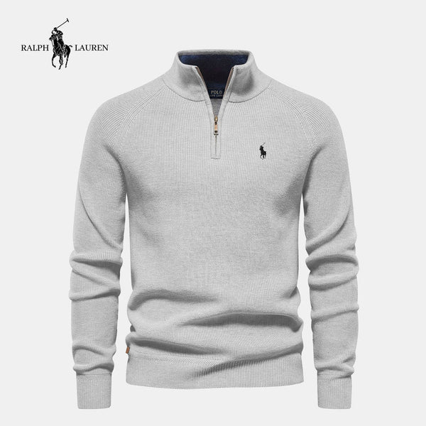 Rl - Knit Pullover with Half Zip