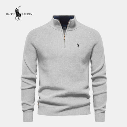 Rl - Knit Pullover with Half Zip